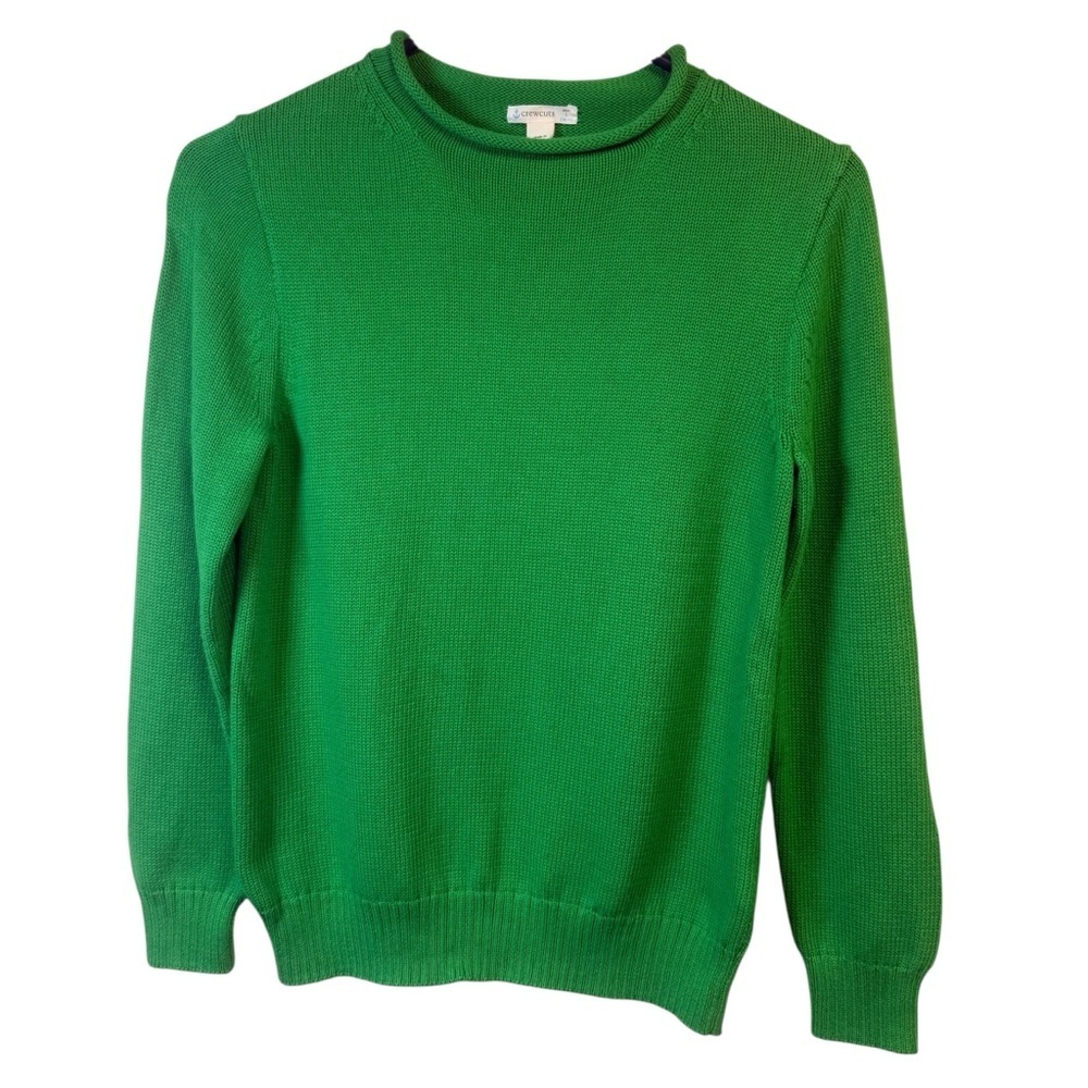 Crewcuts 100% Cotton Green Roll Neck Sweater Size‎ 10-11